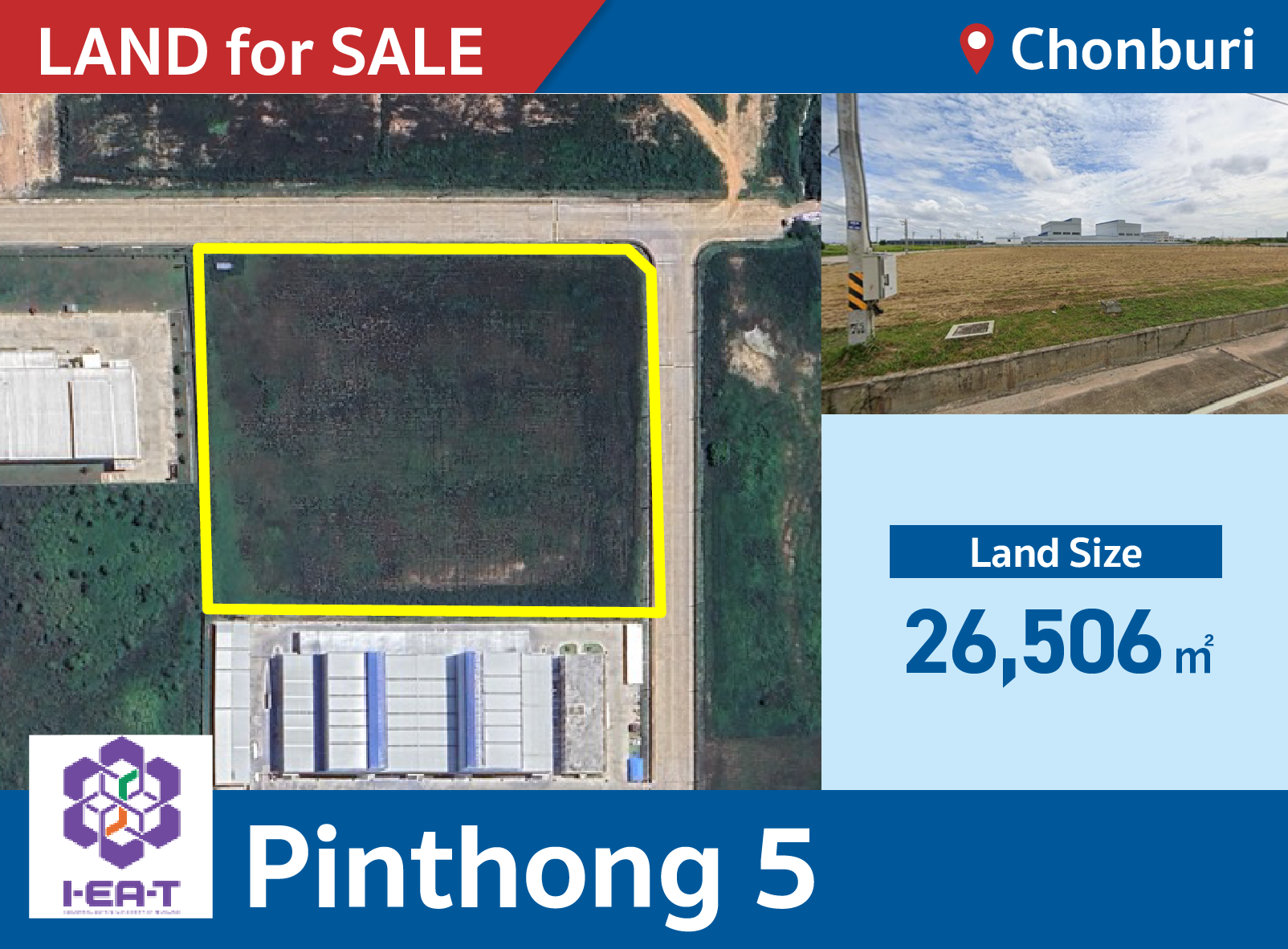 Pinthong Industrial Estate Project 5 – Land for Sale[A-033]