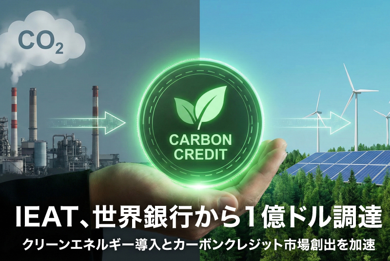 IEAT、世界銀行から1億ドル調達―クリーンエネルギー導入とカーボンクレジット市場創出を加速